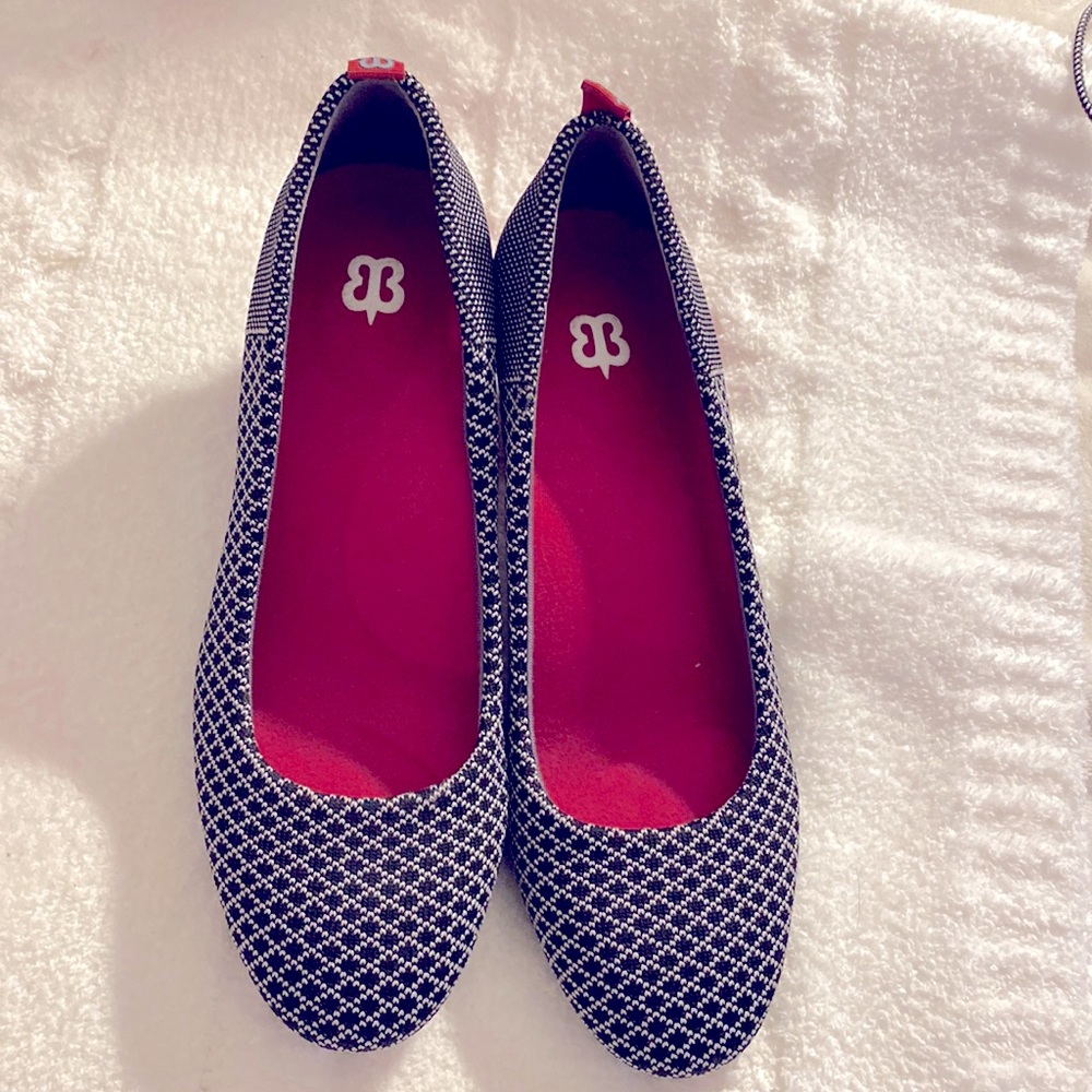 Betabrand Starting Block Chunky Heel Diamond Print